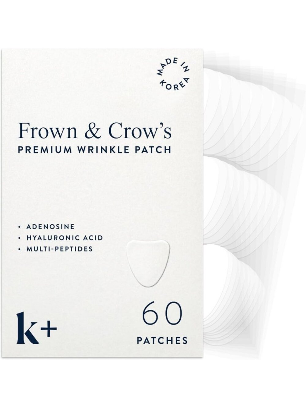 Korean Anti-Wrinkle Forehead Patches for Frown Lines & Crow's Feet, 60ct